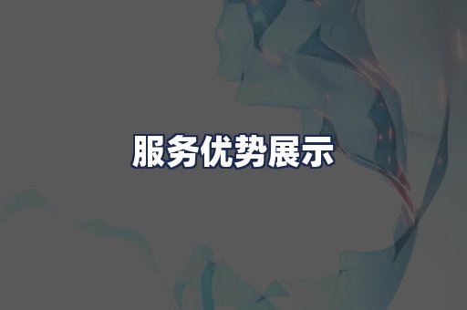 服务优势展示